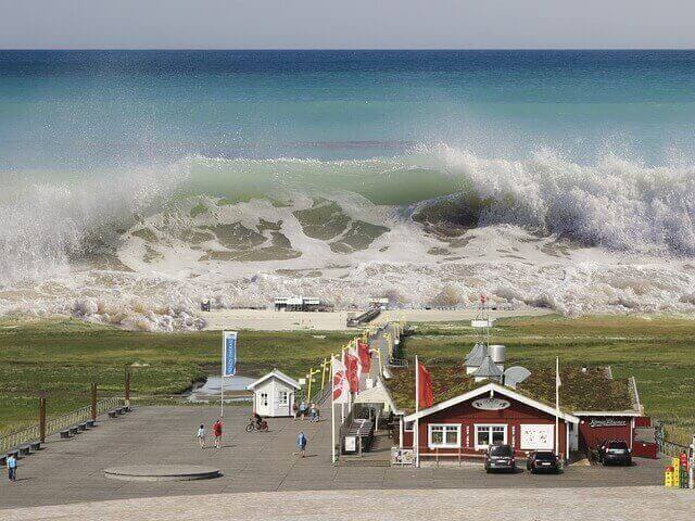 tsunami de água suja