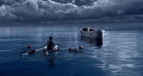 lagoa de água escura