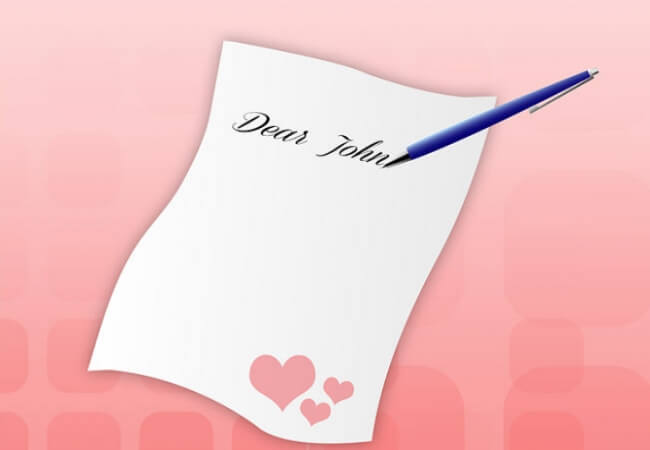 escrever uma carta de amor