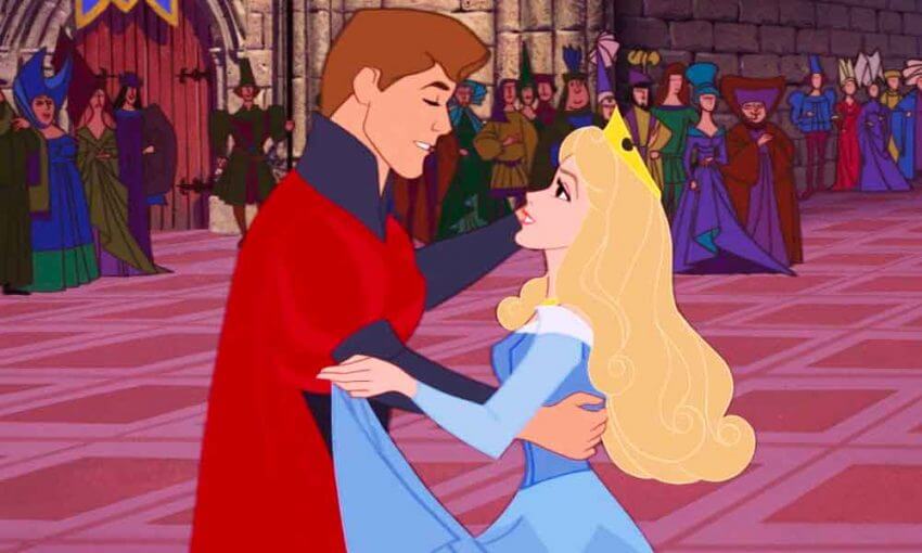 desenho do principe e da bela adormecida