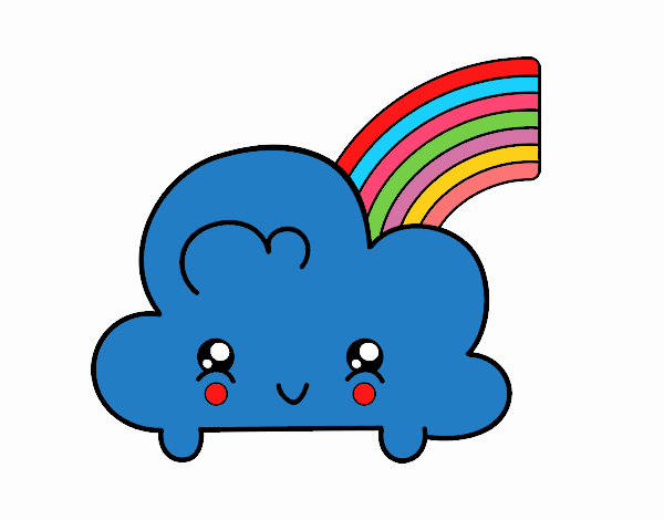 desenho de nuvem e arco-íris tumblr
