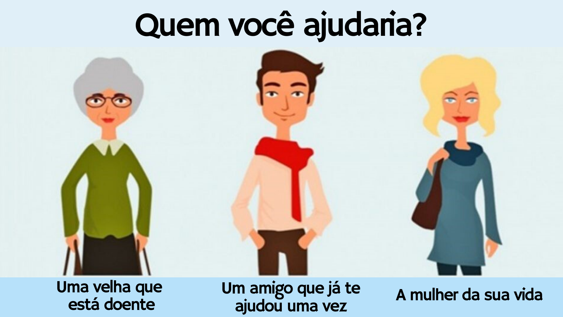 No momento, você está visualizando Quem você levaria se só tivesse espaço para só mais uma pessoa?