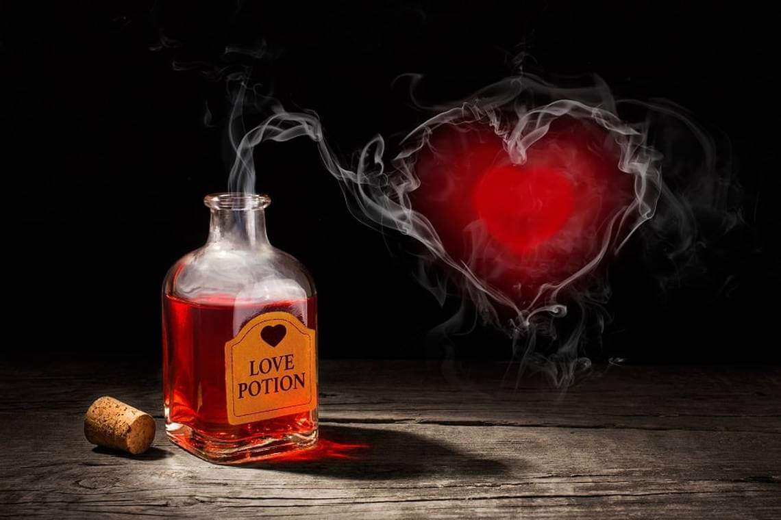 poção do amor no frasco